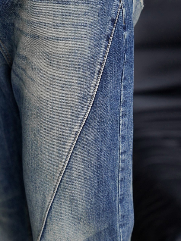 Slim-Jeans im Vintage-Stil für Herren mit ausgewaschenem Flare-3