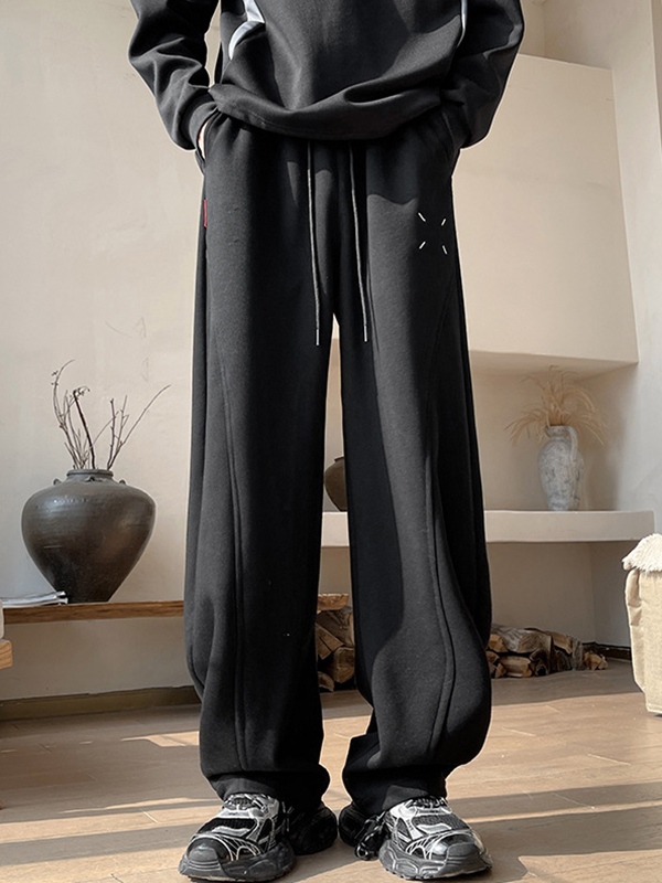 Einfarbige Jogginghose mit Tunnelzug-Silhouette für Herren-1